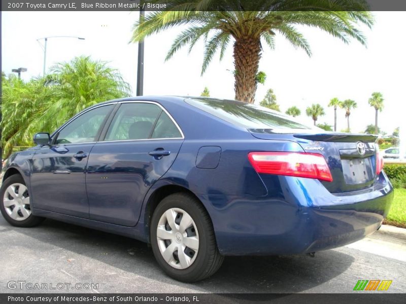 Blue Ribbon Metallic / Bisque 2007 Toyota Camry LE