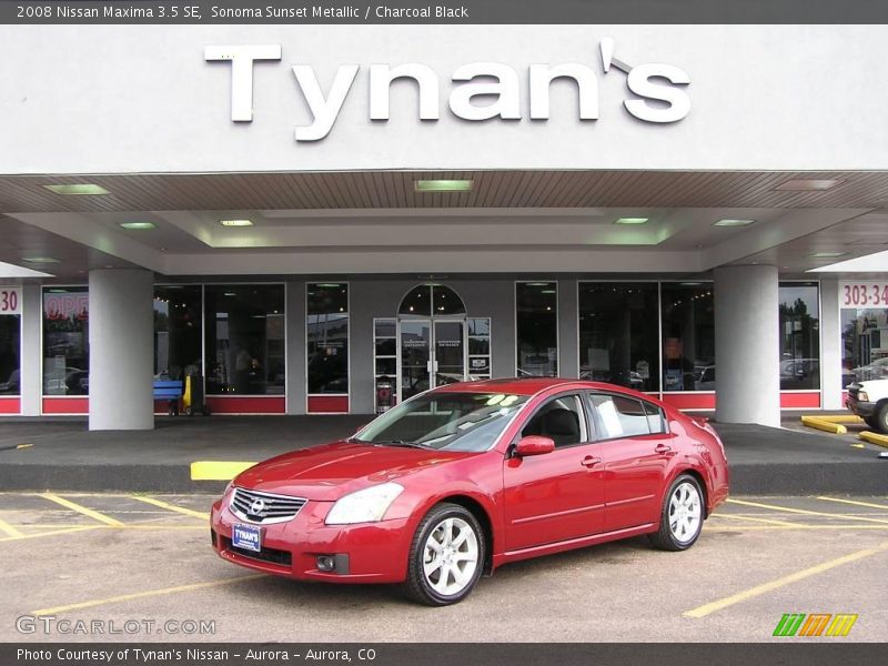 Sonoma Sunset Metallic / Charcoal Black 2008 Nissan Maxima 3.5 SE