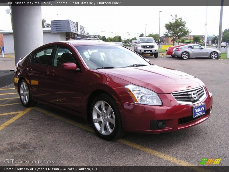 Sonoma Sunset Metallic / Charcoal Black 2008 Nissan Maxima 3.5 SE