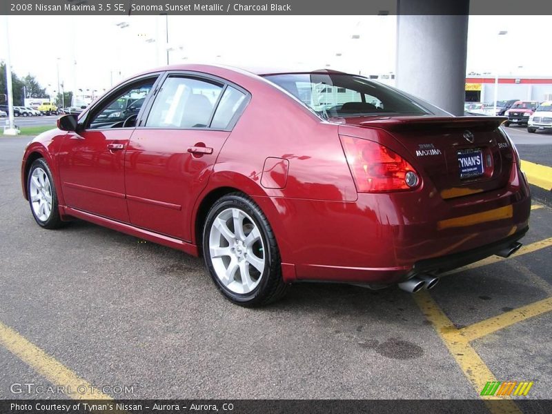 Sonoma Sunset Metallic / Charcoal Black 2008 Nissan Maxima 3.5 SE