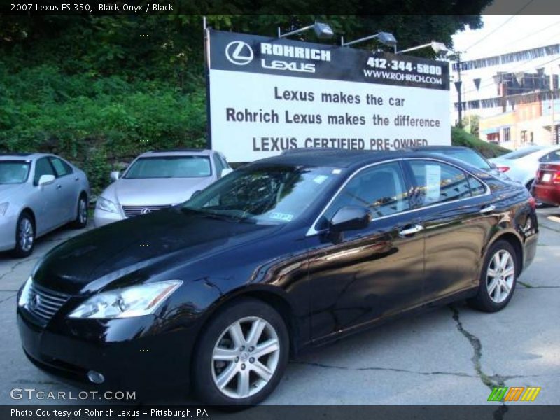 Black Onyx / Black 2007 Lexus ES 350