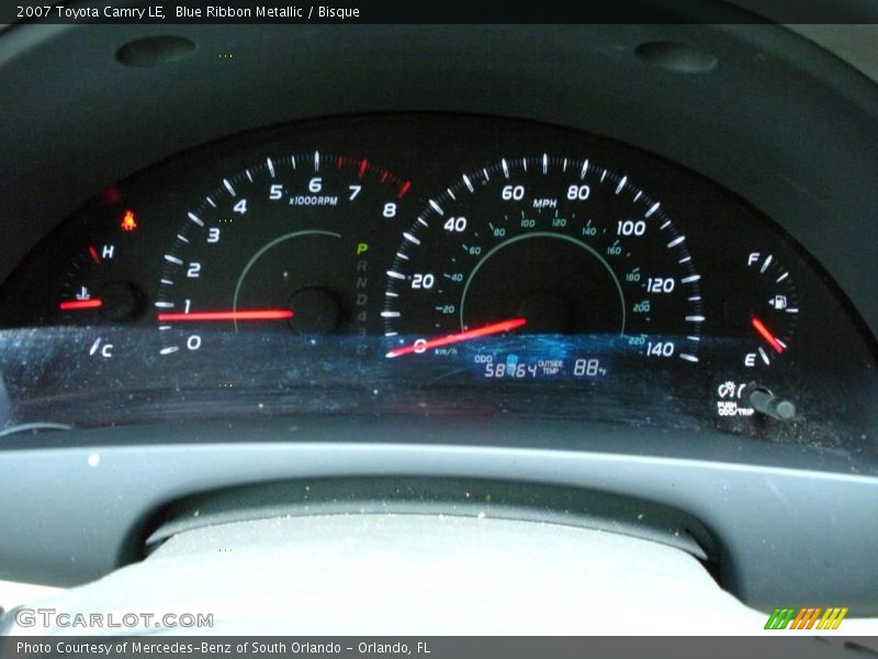 Blue Ribbon Metallic / Bisque 2007 Toyota Camry LE