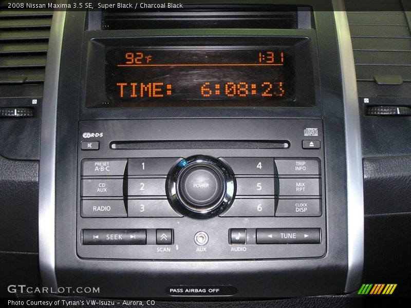 Super Black / Charcoal Black 2008 Nissan Maxima 3.5 SE
