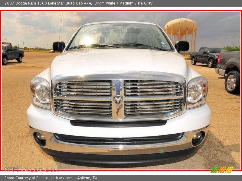 Bright White / Medium Slate Gray 2007 Dodge Ram 1500 Lone Star Quad Cab 4x4