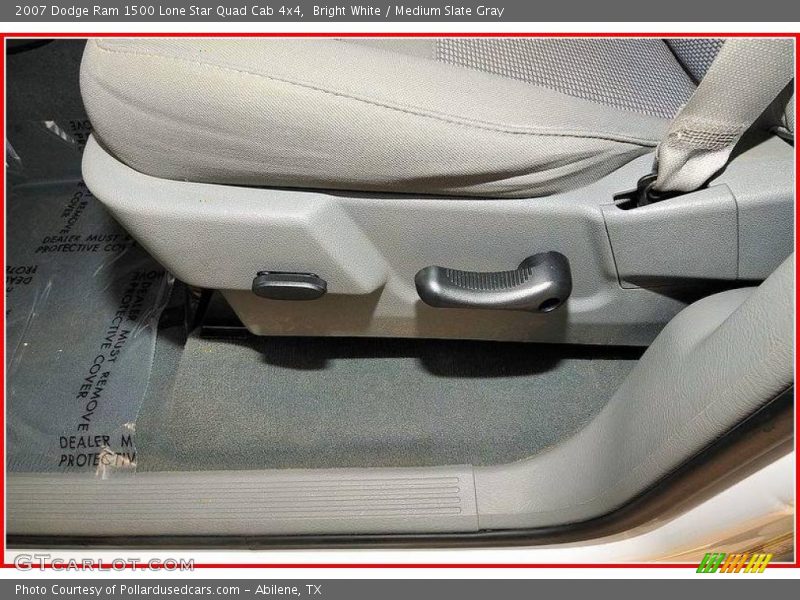 Bright White / Medium Slate Gray 2007 Dodge Ram 1500 Lone Star Quad Cab 4x4