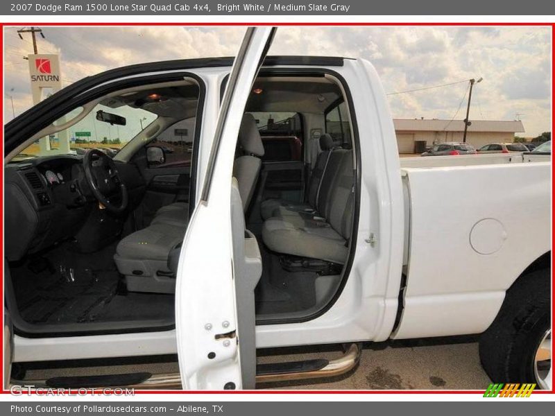 Bright White / Medium Slate Gray 2007 Dodge Ram 1500 Lone Star Quad Cab 4x4