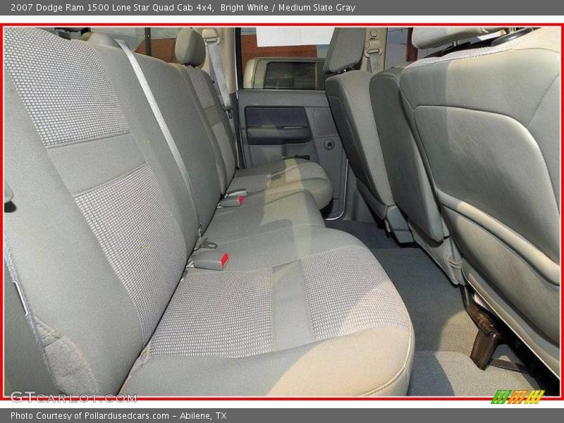 Bright White / Medium Slate Gray 2007 Dodge Ram 1500 Lone Star Quad Cab 4x4