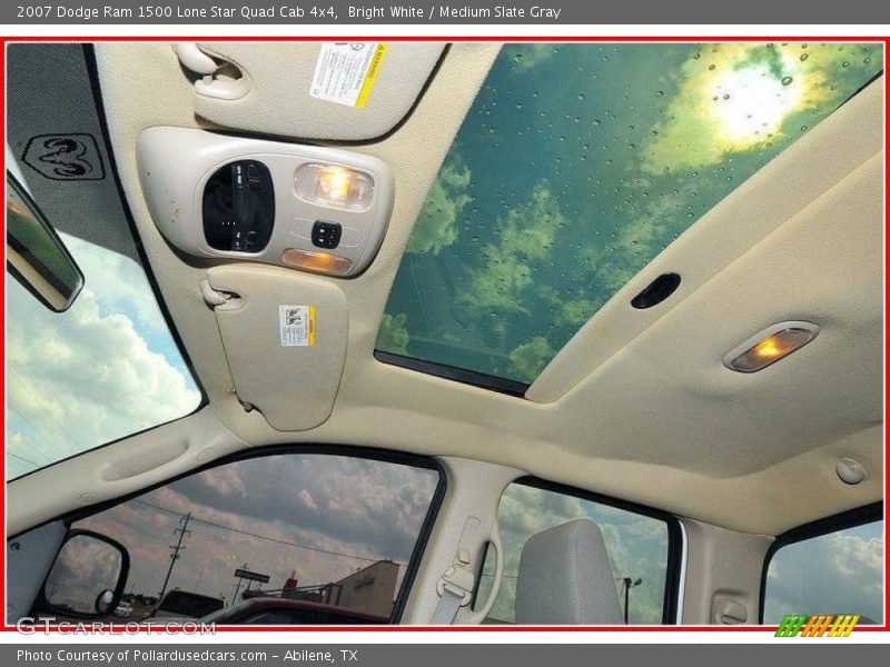 Bright White / Medium Slate Gray 2007 Dodge Ram 1500 Lone Star Quad Cab 4x4