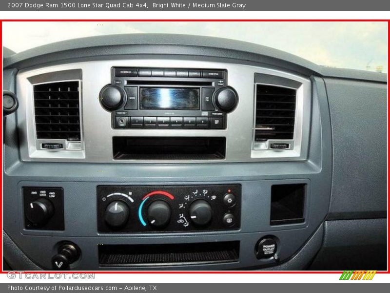 Bright White / Medium Slate Gray 2007 Dodge Ram 1500 Lone Star Quad Cab 4x4