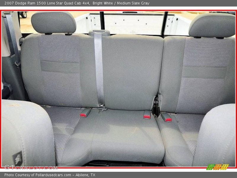 Bright White / Medium Slate Gray 2007 Dodge Ram 1500 Lone Star Quad Cab 4x4