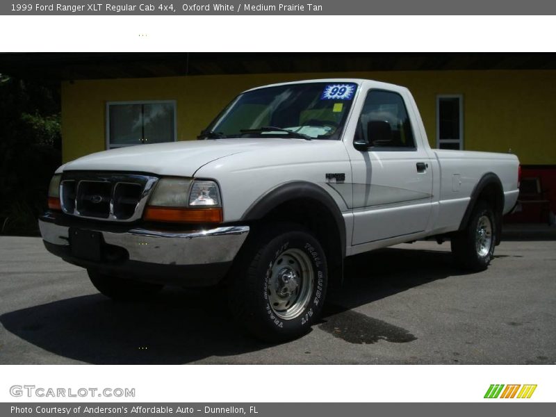 Oxford White / Medium Prairie Tan 1999 Ford Ranger XLT Regular Cab 4x4