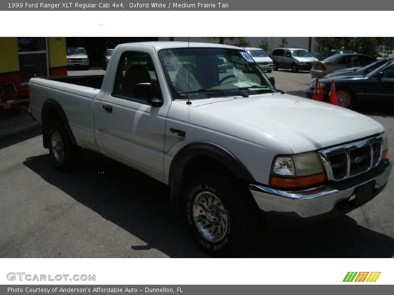 Oxford White / Medium Prairie Tan 1999 Ford Ranger XLT Regular Cab 4x4