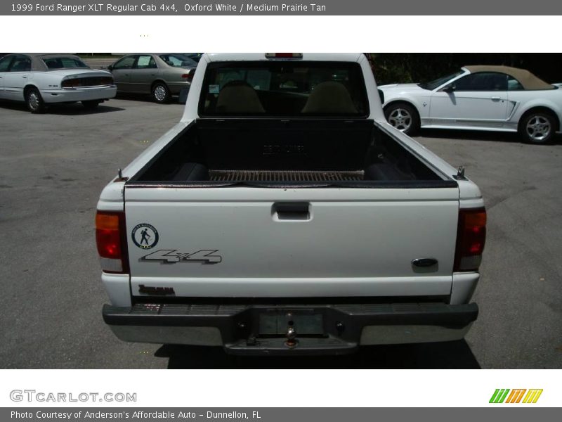 Oxford White / Medium Prairie Tan 1999 Ford Ranger XLT Regular Cab 4x4
