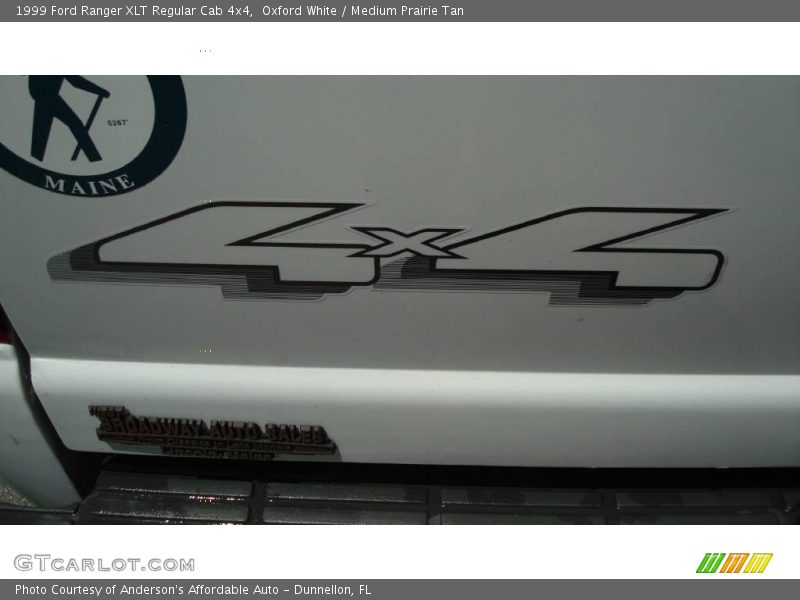 Oxford White / Medium Prairie Tan 1999 Ford Ranger XLT Regular Cab 4x4