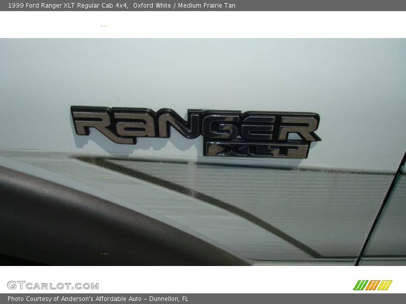 Oxford White / Medium Prairie Tan 1999 Ford Ranger XLT Regular Cab 4x4