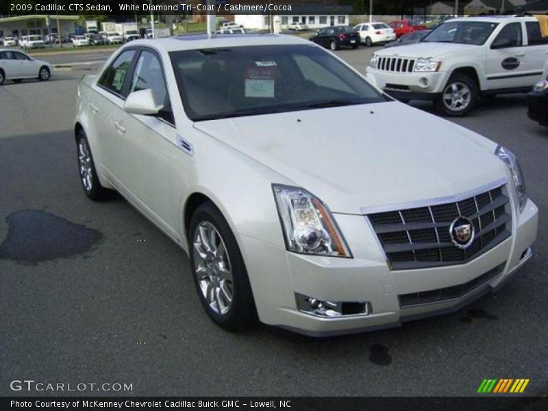 White Diamond Tri-Coat / Cashmere/Cocoa 2009 Cadillac CTS Sedan