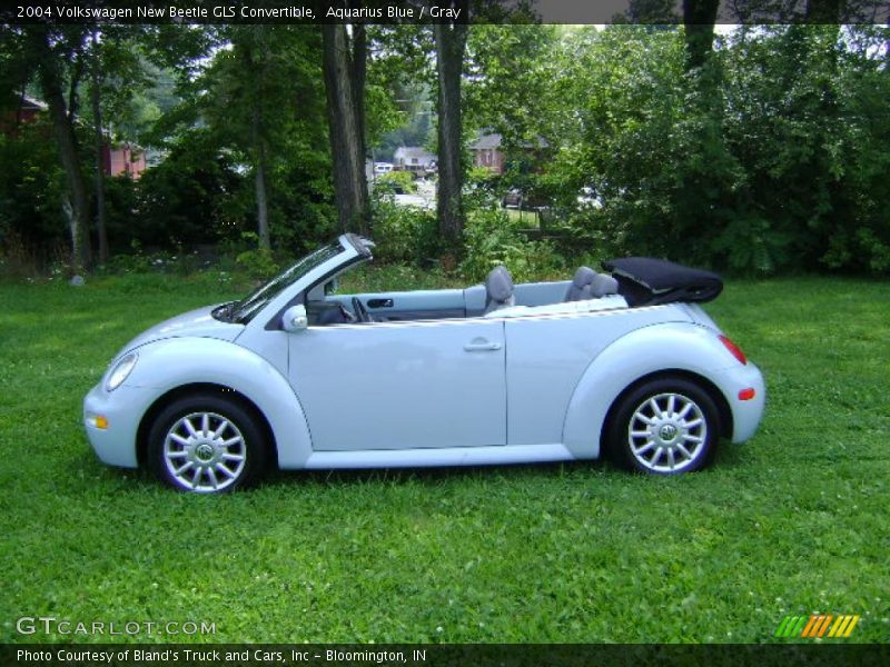 Aquarius Blue / Gray 2004 Volkswagen New Beetle GLS Convertible