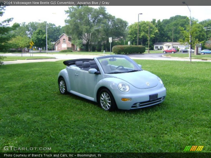 Aquarius Blue / Gray 2004 Volkswagen New Beetle GLS Convertible