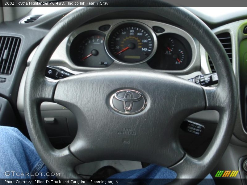 Indigo Ink Pearl / Gray 2002 Toyota Highlander V6 4WD