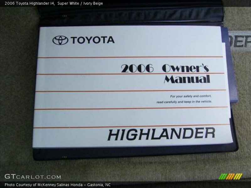Super White / Ivory Beige 2006 Toyota Highlander I4