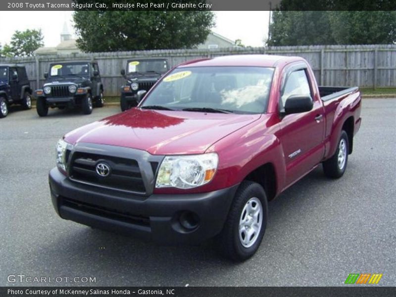 Impulse Red Pearl / Graphite Gray 2008 Toyota Tacoma Regular Cab