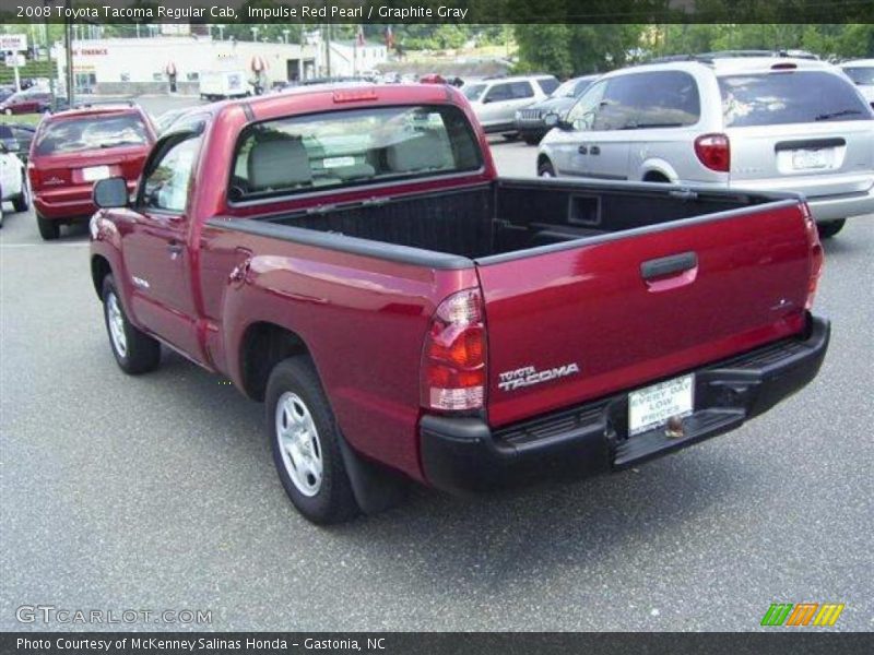 Impulse Red Pearl / Graphite Gray 2008 Toyota Tacoma Regular Cab