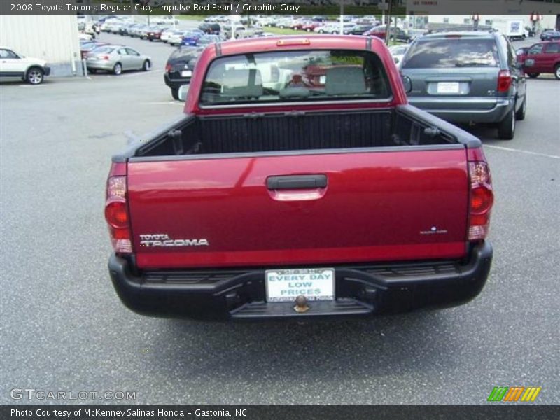 Impulse Red Pearl / Graphite Gray 2008 Toyota Tacoma Regular Cab