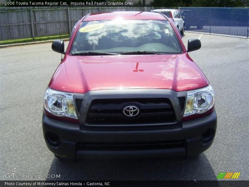 Impulse Red Pearl / Graphite Gray 2008 Toyota Tacoma Regular Cab