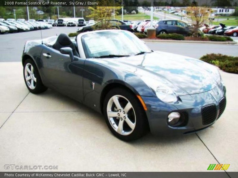 Sly Gray / Ebony 2008 Pontiac Solstice GXP Roadster