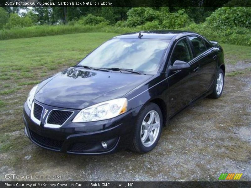 Carbon Black Metallic / Ebony 2009 Pontiac G6 V6 Sedan