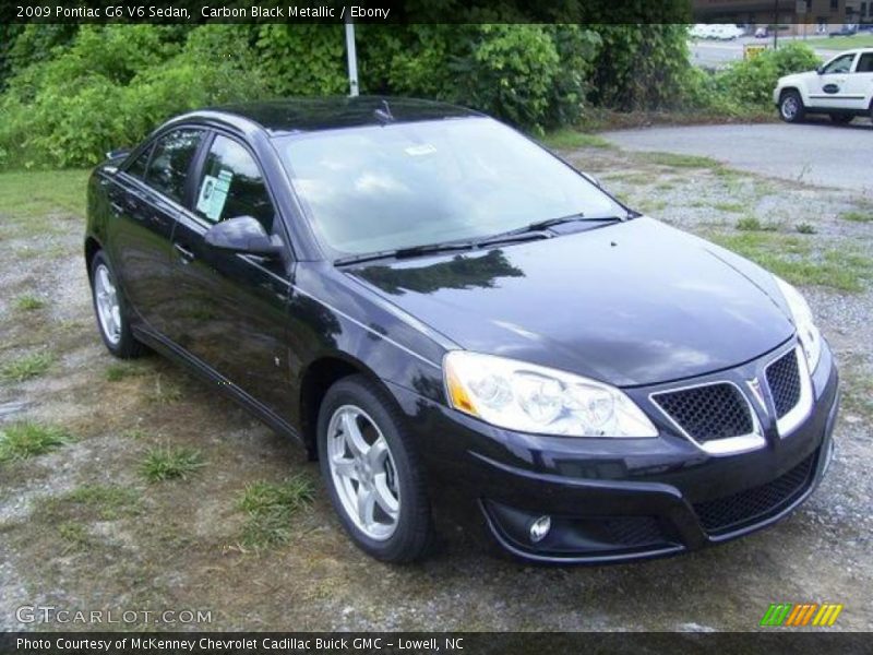 Carbon Black Metallic / Ebony 2009 Pontiac G6 V6 Sedan