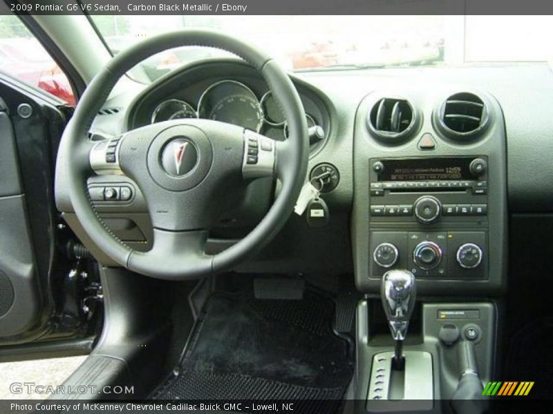 Carbon Black Metallic / Ebony 2009 Pontiac G6 V6 Sedan