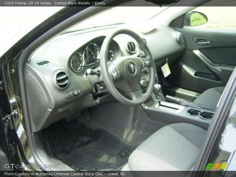 Carbon Black Metallic / Ebony 2009 Pontiac G6 V6 Sedan