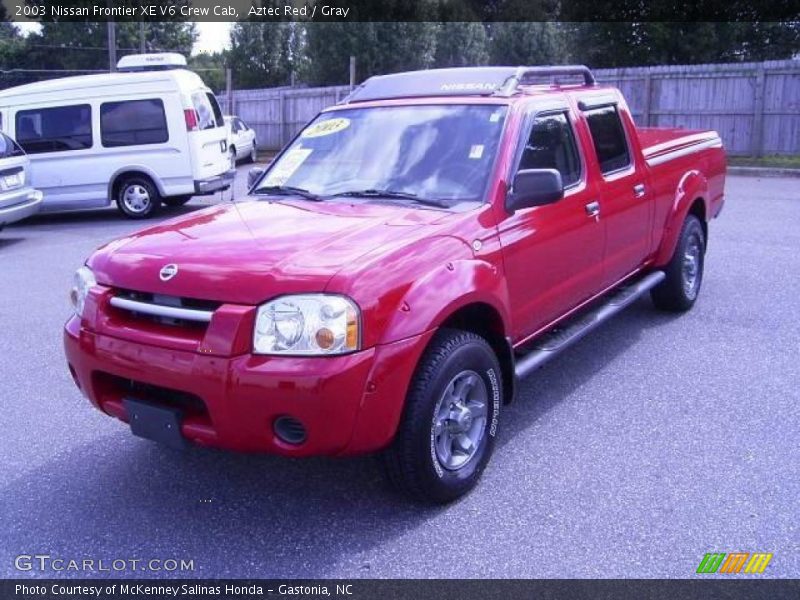 Aztec Red / Gray 2003 Nissan Frontier XE V6 Crew Cab
