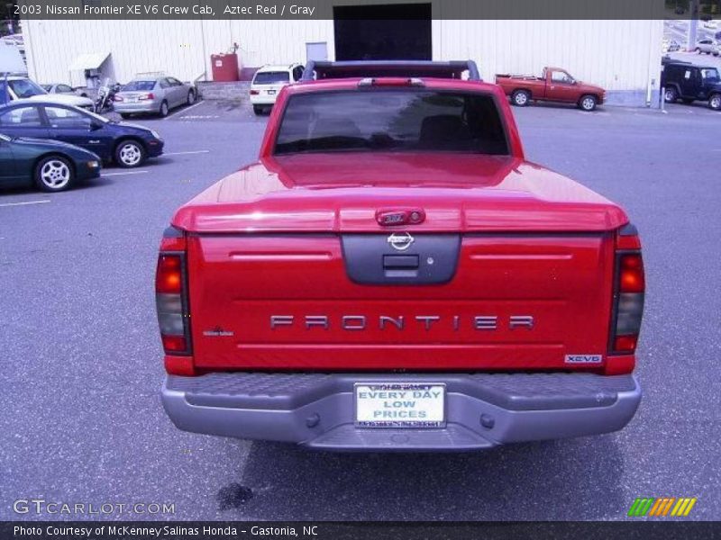Aztec Red / Gray 2003 Nissan Frontier XE V6 Crew Cab