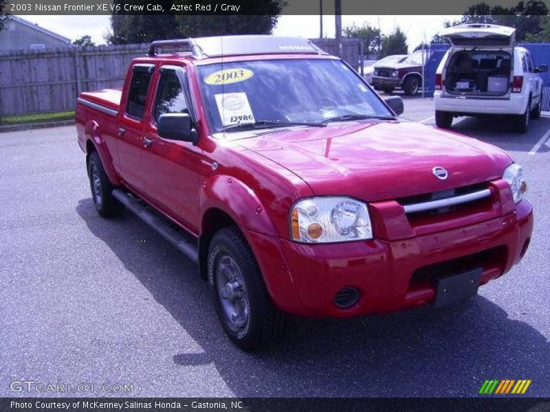 Aztec Red / Gray 2003 Nissan Frontier XE V6 Crew Cab