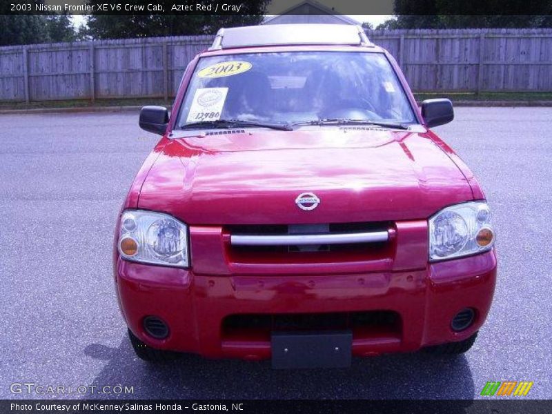 Aztec Red / Gray 2003 Nissan Frontier XE V6 Crew Cab