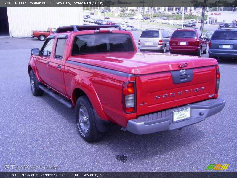 Aztec Red / Gray 2003 Nissan Frontier XE V6 Crew Cab