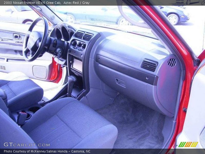 Aztec Red / Gray 2003 Nissan Frontier XE V6 Crew Cab