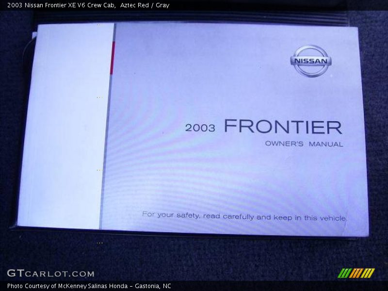Aztec Red / Gray 2003 Nissan Frontier XE V6 Crew Cab