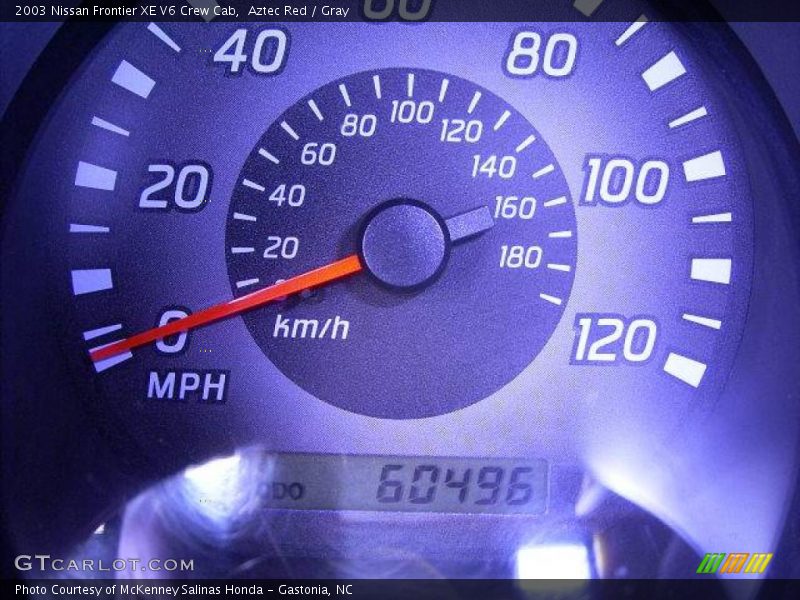 Aztec Red / Gray 2003 Nissan Frontier XE V6 Crew Cab