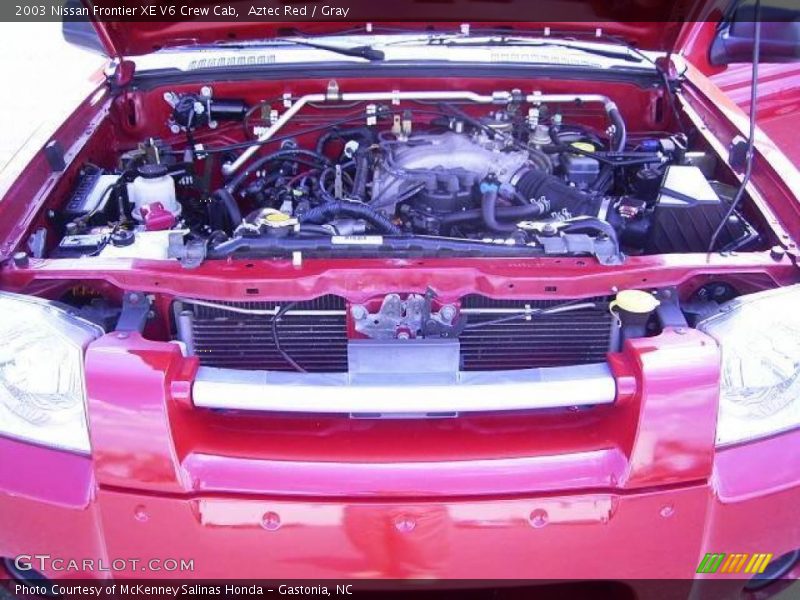 Aztec Red / Gray 2003 Nissan Frontier XE V6 Crew Cab