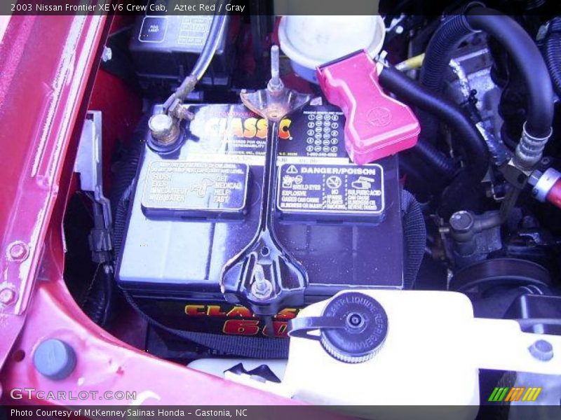 Aztec Red / Gray 2003 Nissan Frontier XE V6 Crew Cab