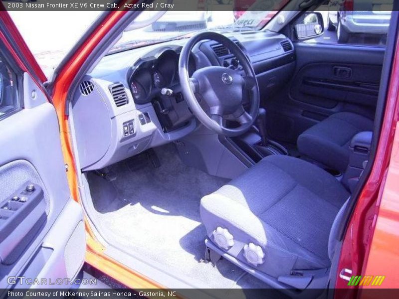 Aztec Red / Gray 2003 Nissan Frontier XE V6 Crew Cab