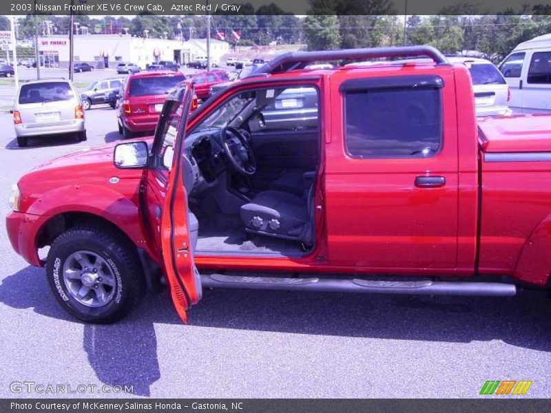 Aztec Red / Gray 2003 Nissan Frontier XE V6 Crew Cab