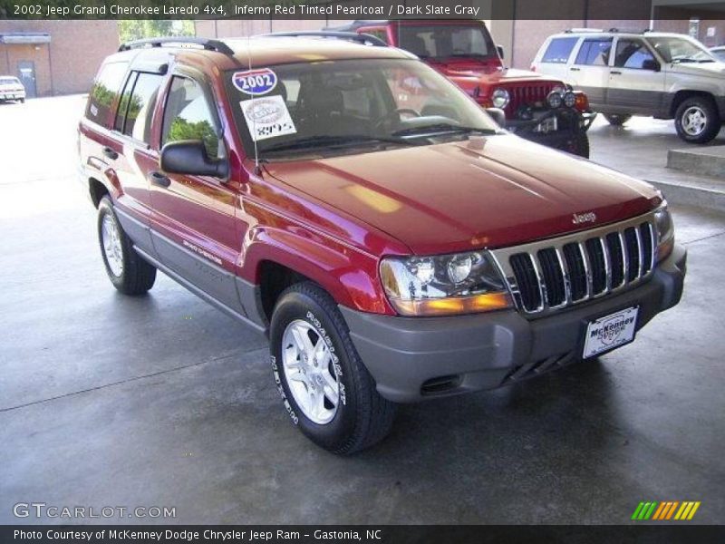 Inferno Red Tinted Pearlcoat / Dark Slate Gray 2002 Jeep Grand Cherokee Laredo 4x4