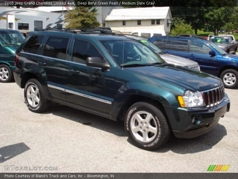 Deep Beryl Green Pearl / Medium Slate Gray 2005 Jeep Grand Cherokee Limited 4x4