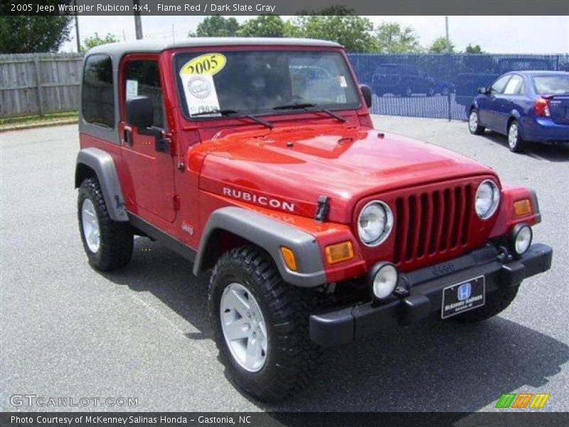 Flame Red / Dark Slate Gray 2005 Jeep Wrangler Rubicon 4x4