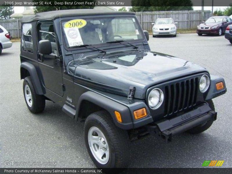 Deep Beryl Green Pearl / Dark Slate Gray 2006 Jeep Wrangler SE 4x4