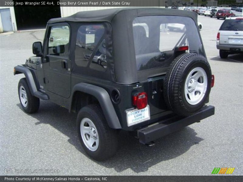 Deep Beryl Green Pearl / Dark Slate Gray 2006 Jeep Wrangler SE 4x4